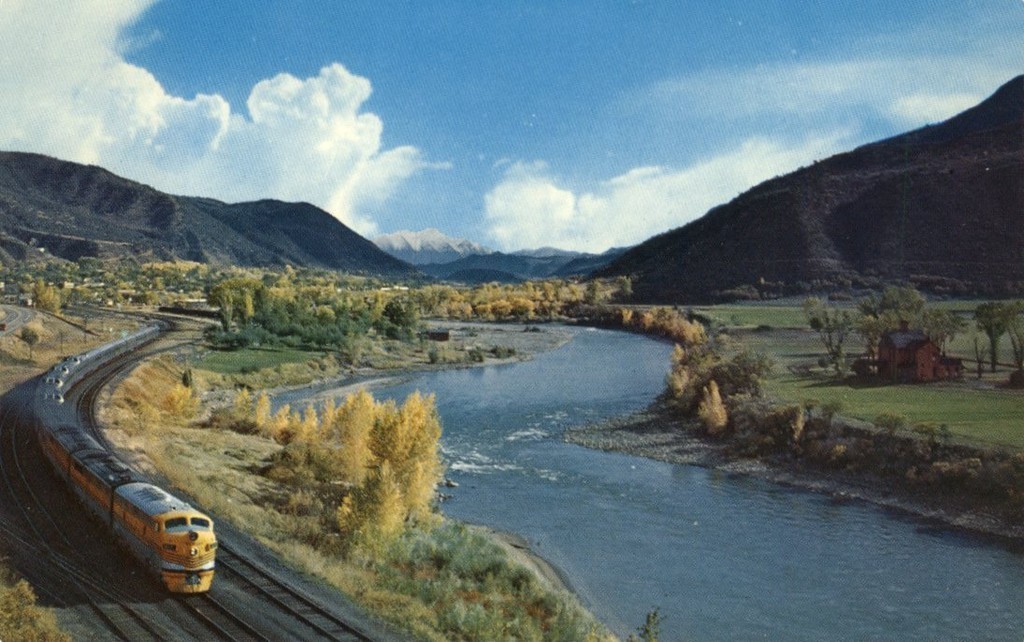 The river in western Colorado, with the California Zephyr running alongside.